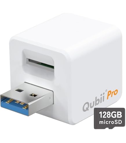 Amazon | Maktar Qubii Duo USB Type C ホワイト (microSD 128GB付